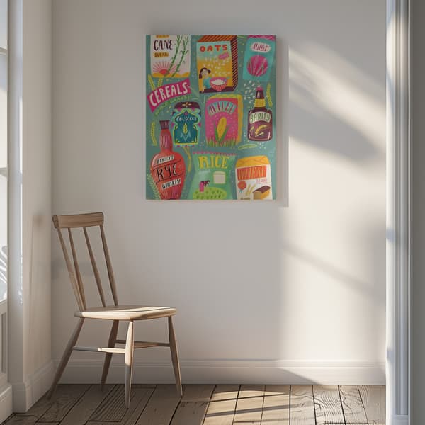 Colorful Cereal Chart Canvastavla 30x40 cm