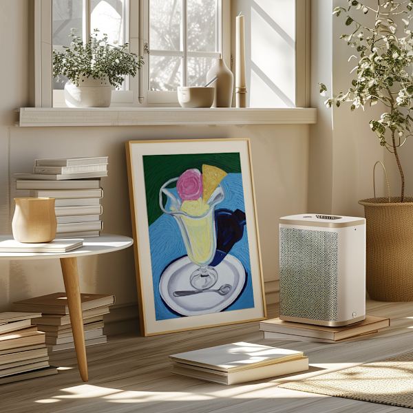 Raspberry and Vanilla Ice Cream Poster 50x70 cm