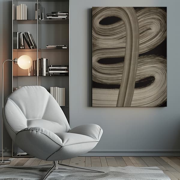 Beigestrokesno4 Canvastavla 50x70 cm