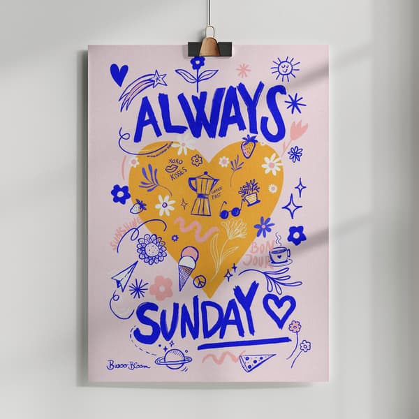 Always Sunday Poster 50x70 cm