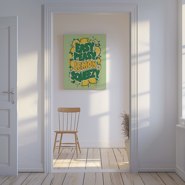 Easy Peasy Lemon Squeezy 1 Canvastavla 50x70 cm