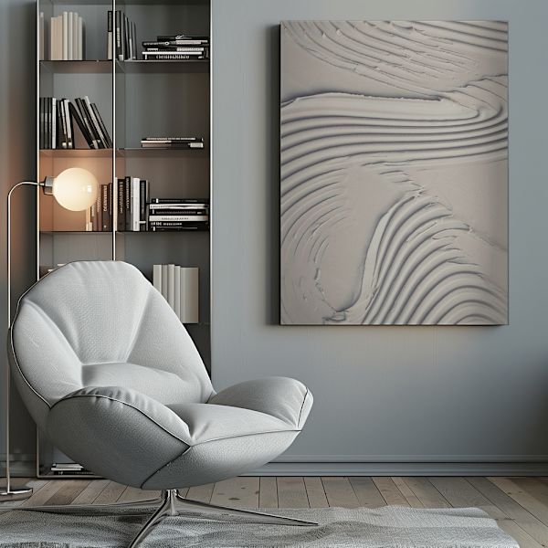 Mud Texture 14 Beige Canvastavla 50x70 cm