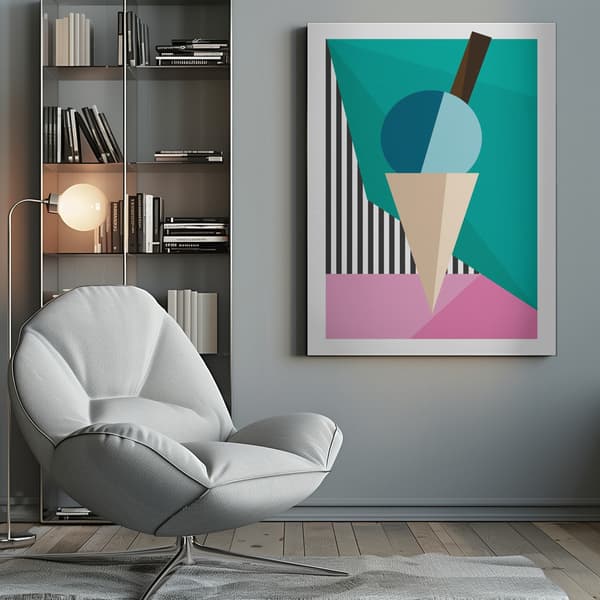 Ice Cream Canvastavla 50x70 cm