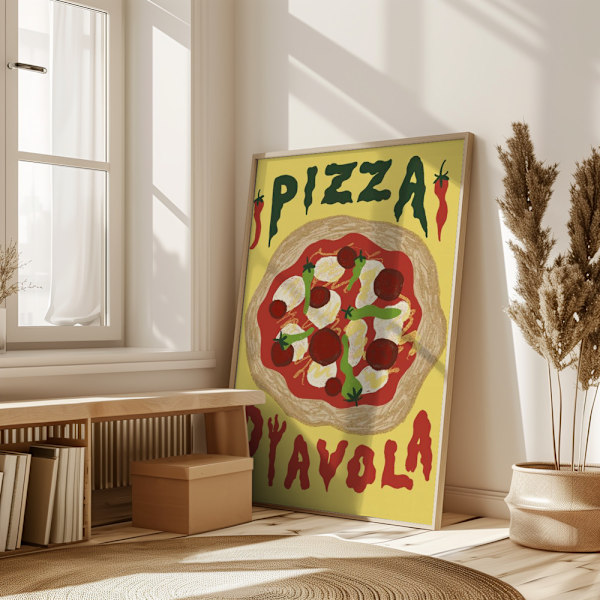 Pizza Diavola Poster 50x70 cm