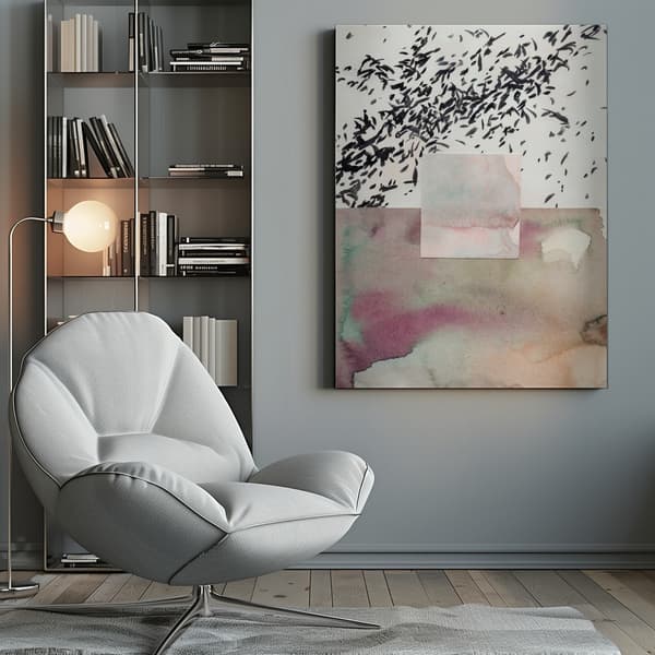 Watercolor abstract composition 7 Canvastavla 50x70 cm
