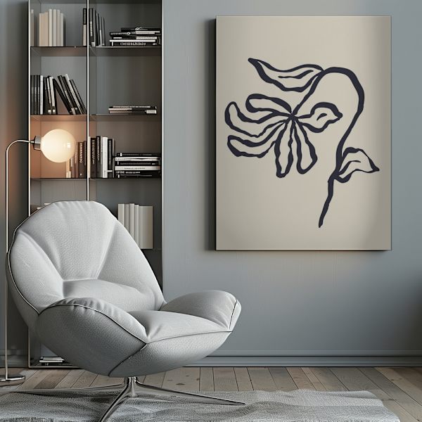 Sketchy Flower Poster 24 Canvastavla 50x70 cm