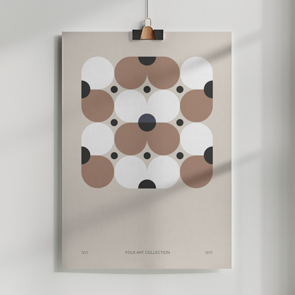 Modern folk art collection no 13 Poster 50x70 cm