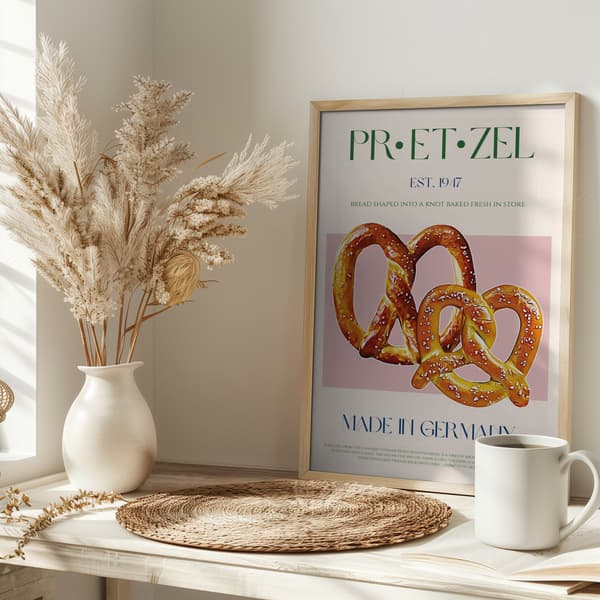 Pretzel Print Poster 30x40 cm