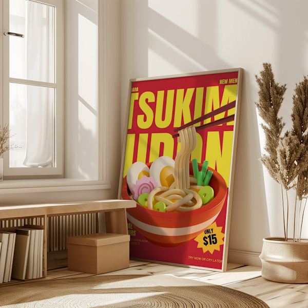 Tsukimi Udon Menu Poster 50x70 cm
