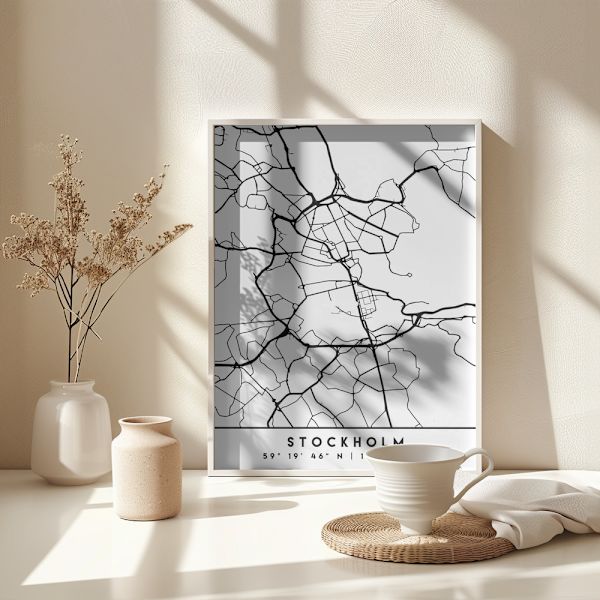 Black Maps 83 Poster 30x40 cm