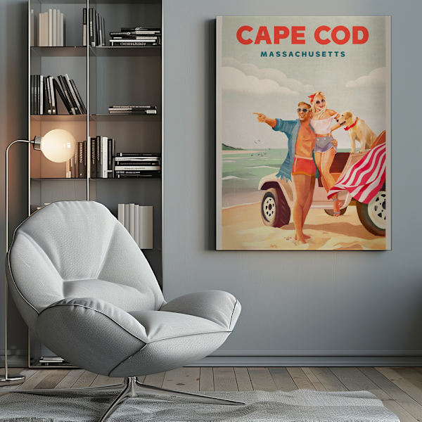 Cape Cod Tall Poster Canvastavla 50x70 cm