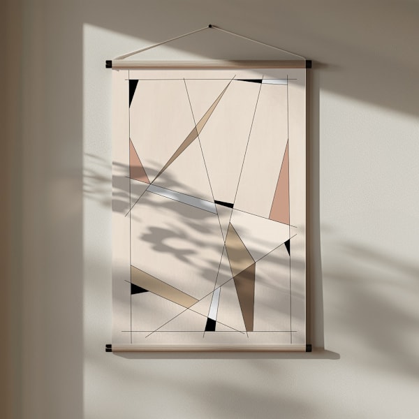 Geometric Beige art No.1 Poster 30x40 cm