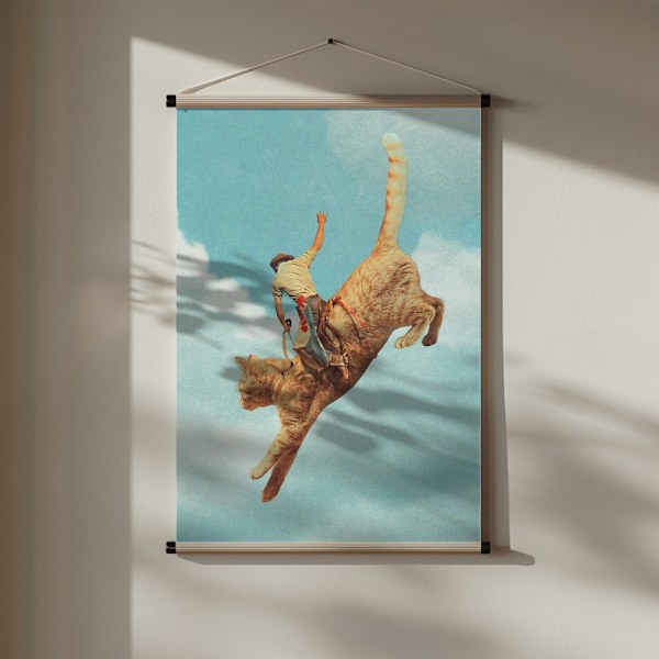 Meehaw   Rodio Cat Poster 30x40 cm