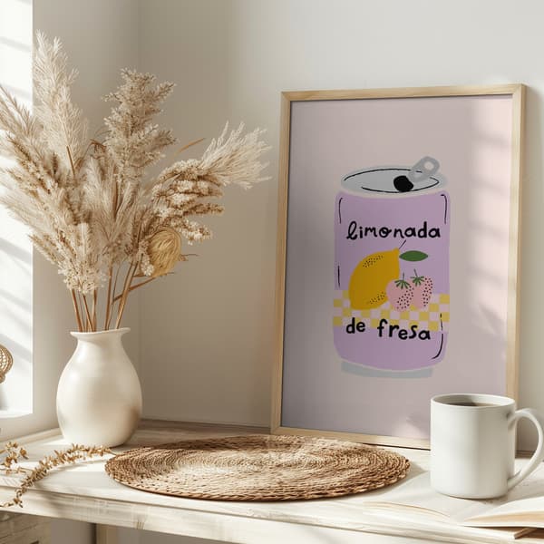 Strawberry Lemonade Poster 30x40 cm