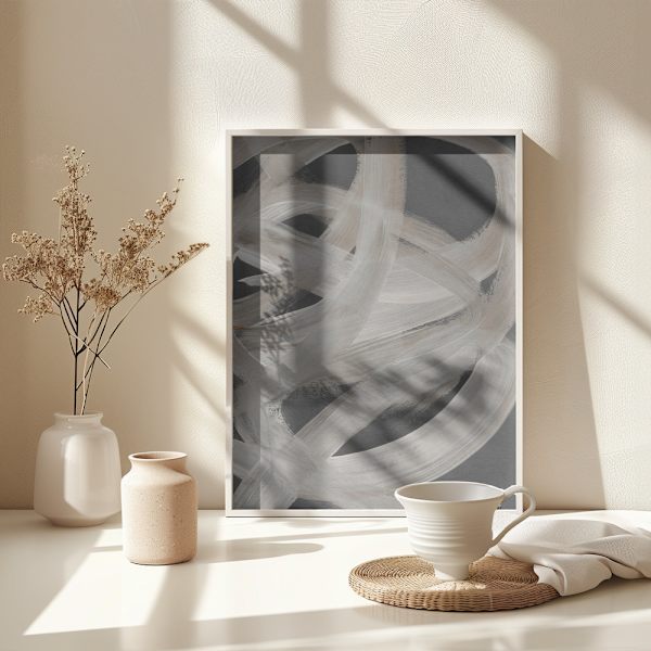 Abstract Brush Strokes 129X Poster 30x40 cm