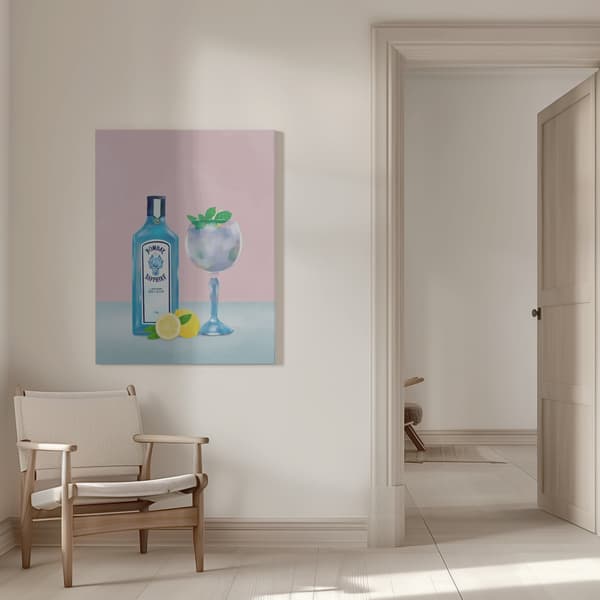 Gin Cocktail Canvastavla 50x70 cm