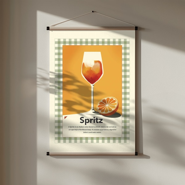 Spritz retro print Poster 30x40 cm