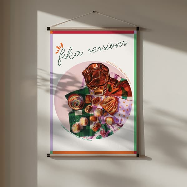 Amber and Green Poster 30x40 cm