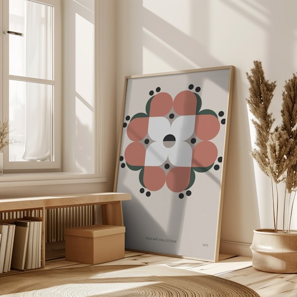 Modern folk art collection no 14 Poster 50x70 cm