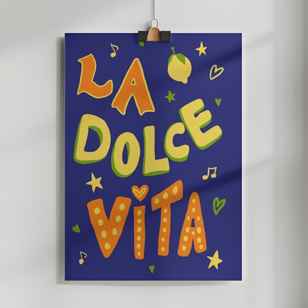 La Dolce Vita Poster 50x70 cm