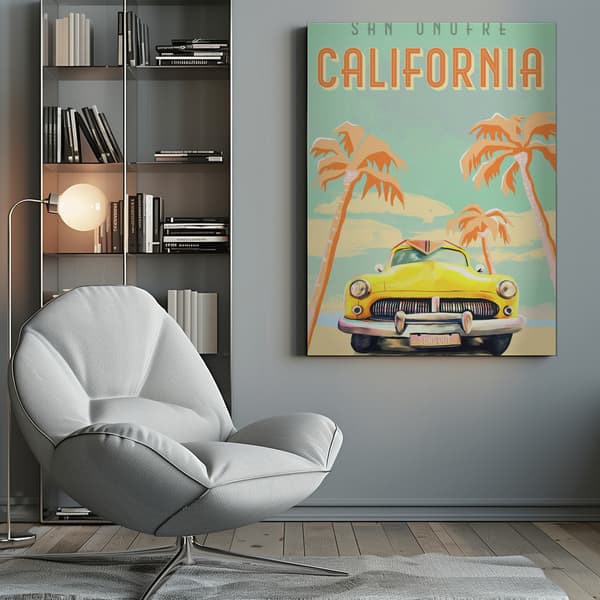 Cali Poster Aqua Canvastavla 50x70 cm