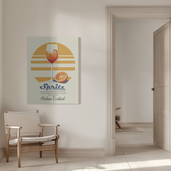 Spritz summer print Canvastavla 50x70 cm
