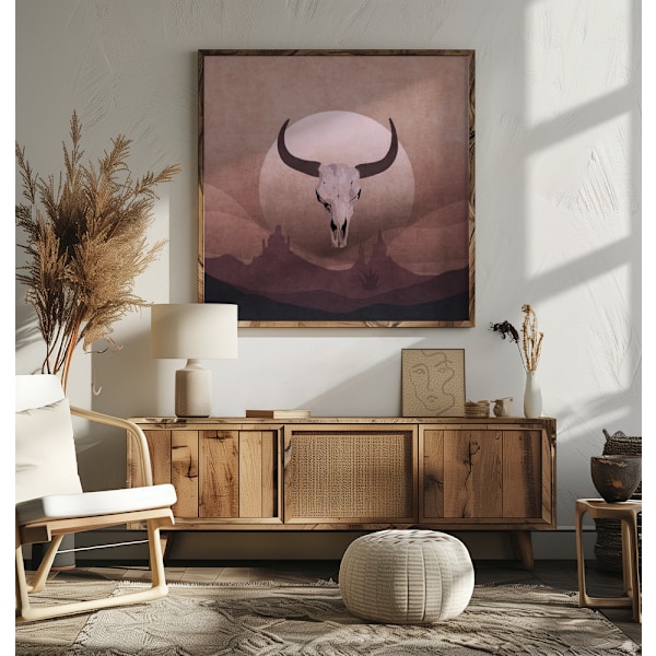 Cowboy Skull Poster 50x50 cm