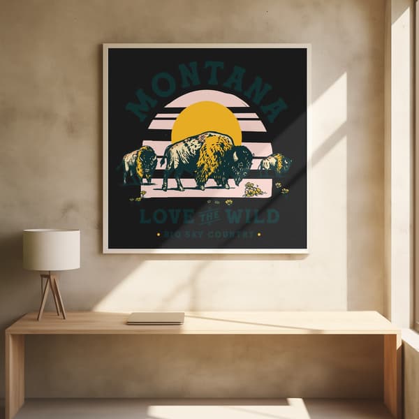 Bison Tee.png Poster 50x50 cm