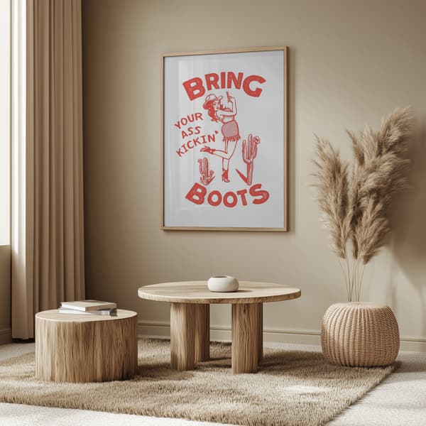 Ass Kickin Boots.png Poster 50x70 cm