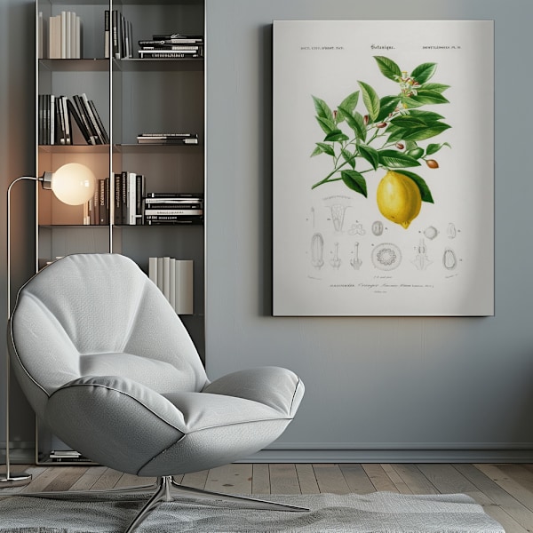 Lemon (citrus Limonium) Canvastavla 50x70 cm