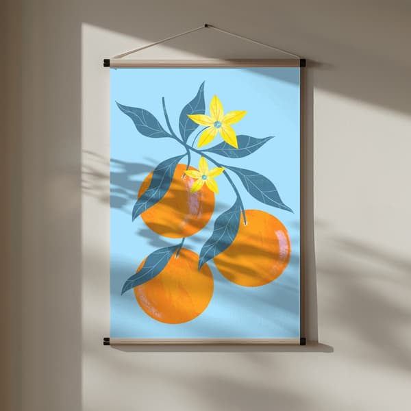 Orange Branch Poster 30x40 cm
