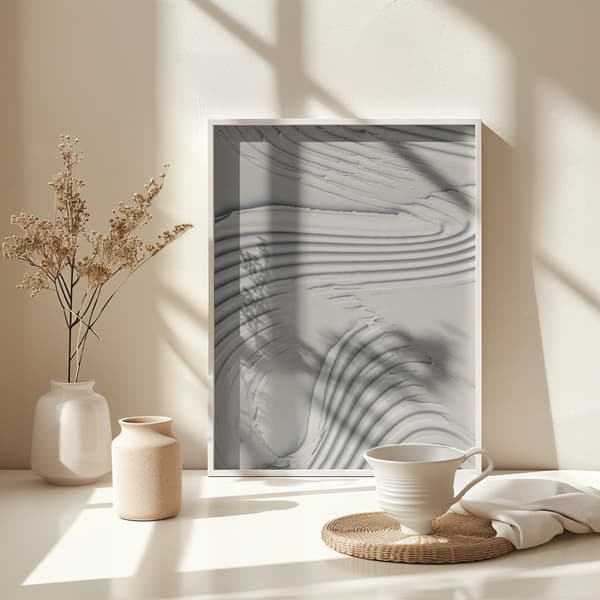 Mud Texture 14 Beige Poster 30x40 cm