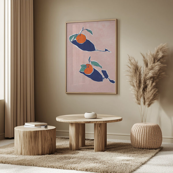 Abstract Oranges Poster 50x70 cm