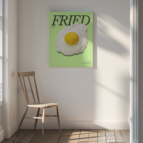 Fried egg Canvastavla 30x40 cm