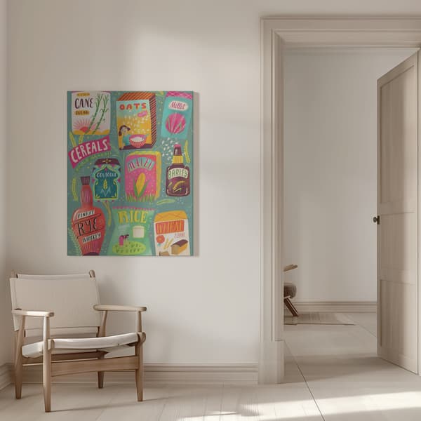 Colorful Cereal Chart Canvastavla 50x70 cm