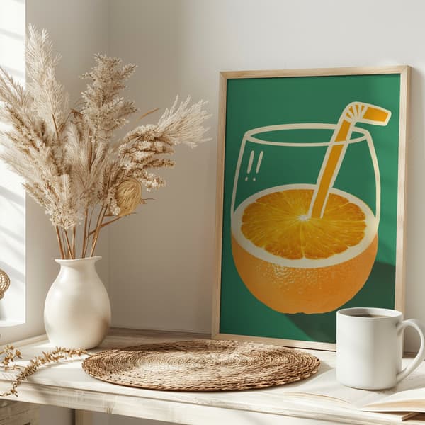 Orange juice Poster 30x40 cm
