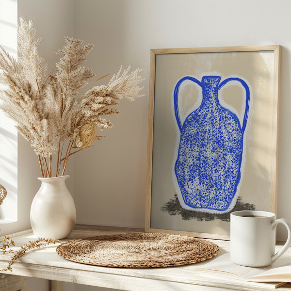 Big Blue Vase Poster 30x40 cm