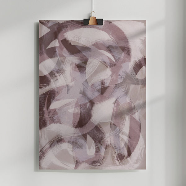 Abstract Brush Strokes 169X Poster 50x70 cm