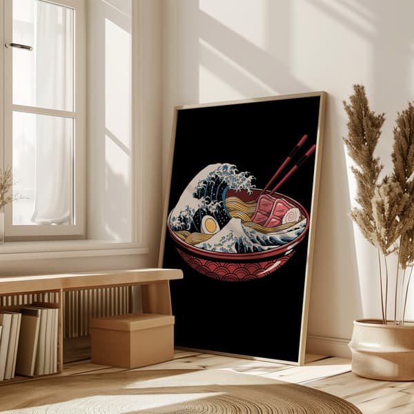 Great Ramen Wave Poster 50x70 cm