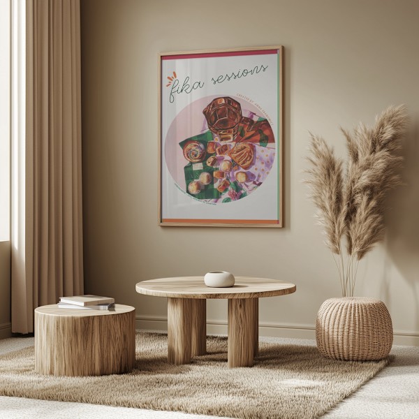 Amber and Green Poster 50x70 cm