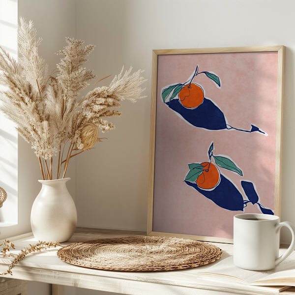Abstract Oranges Poster 30x40 cm