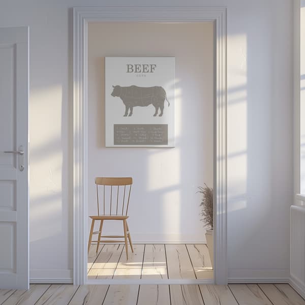Beef Cuts Canvastavla 50x70 cm