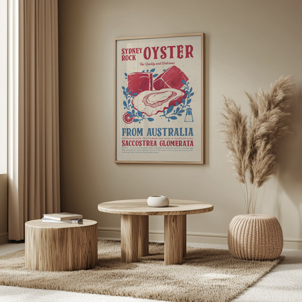 Oyster kitchen decor Poster 50x70 cm