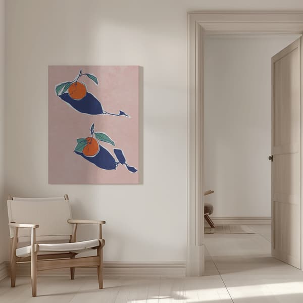 Abstract Oranges Canvastavla 50x70 cm