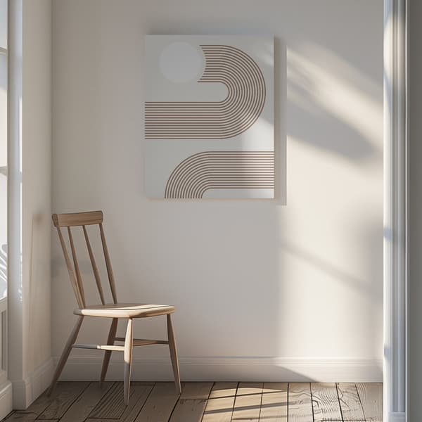 Beige Arc Poster No.2 Canvastavla 30x40 cm