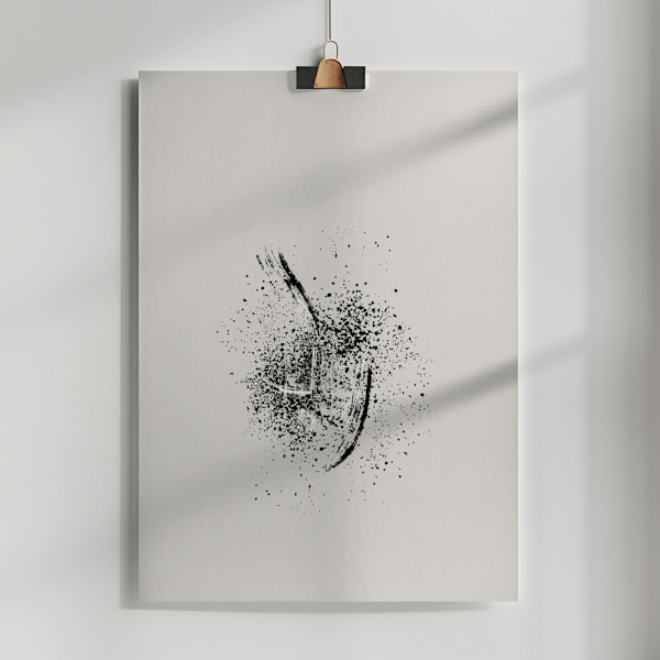 Brush splatters #2 Poster 50x70 cm