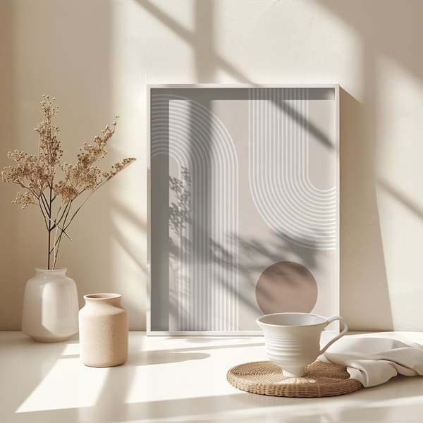 Beige Arc Poster No.1 Poster 30x40 cm