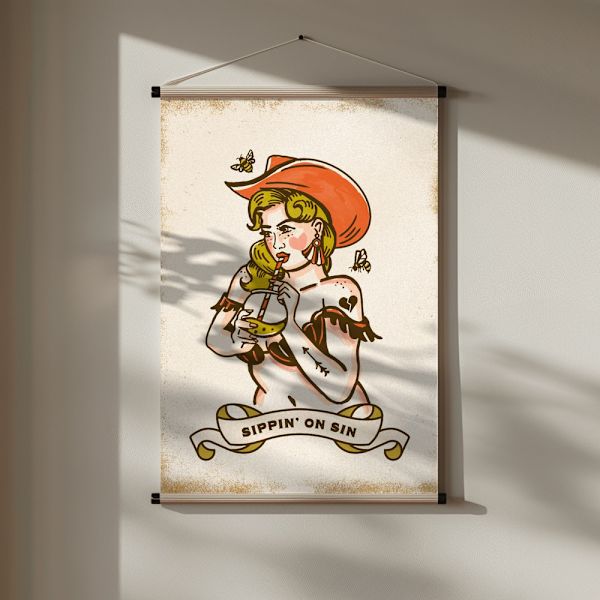 Sippin On Sin Poster 30x40 cm