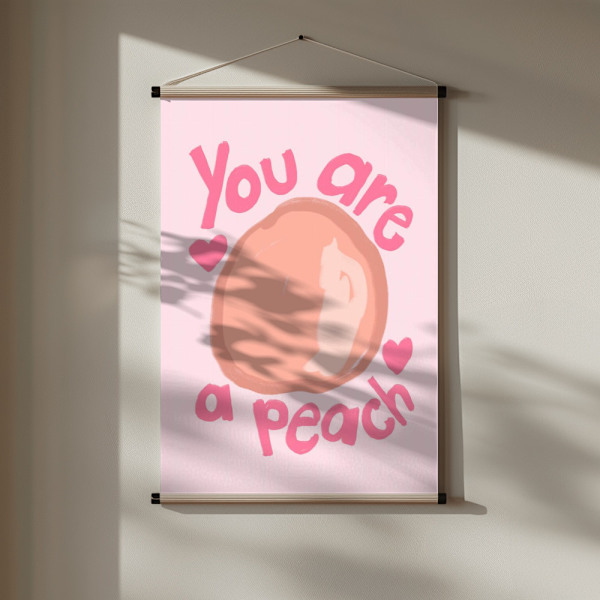 Peach Poster 30x40 cm