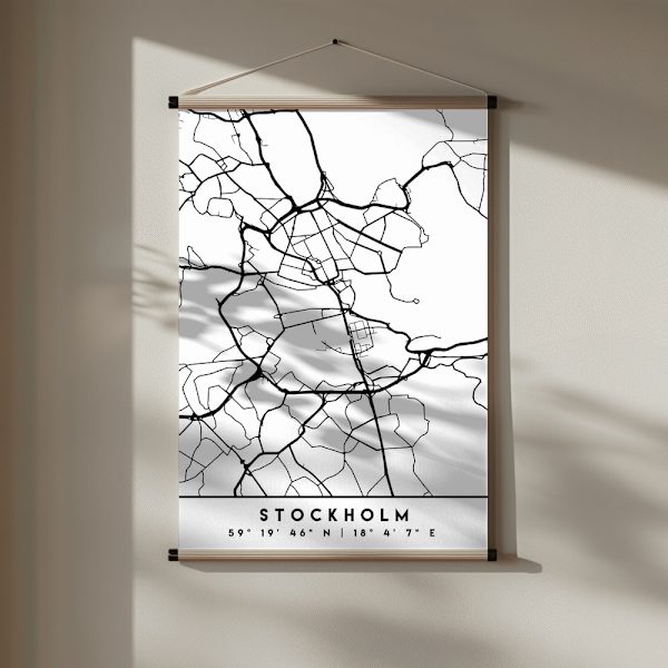 Black Maps 83 Poster 30x40 cm